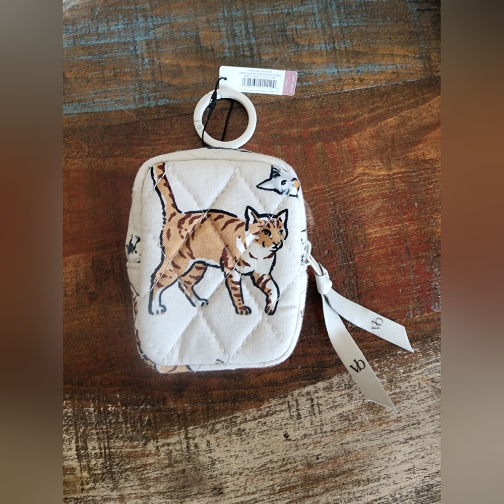 Vera Bradley Kittens Cats Coin Pouch Keychain Purse Charm NWT